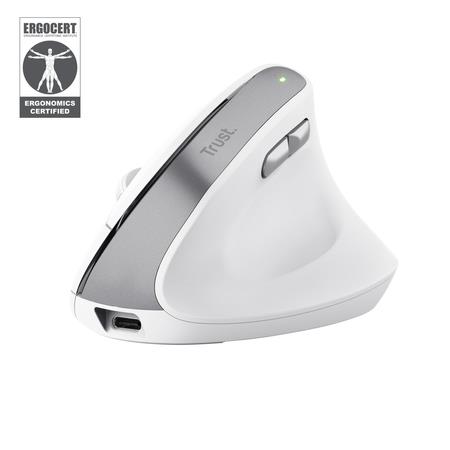 MOUSE USB OPTICAL WRL BAYO II/ERGO WHT 25398 TRUST — изображение 3