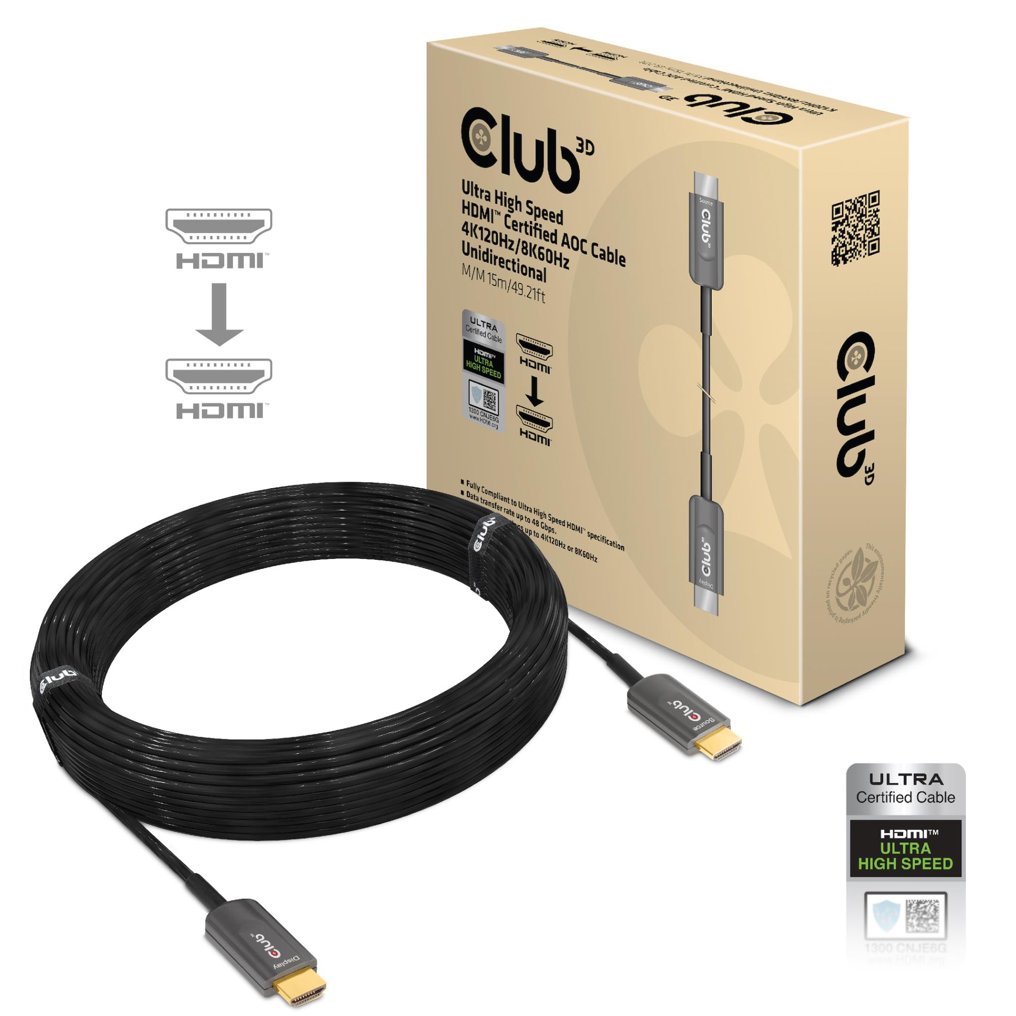 CABLE HDMI HIGH SPEED 15M/M/M CAC-1377 CLUB3D - Image 5