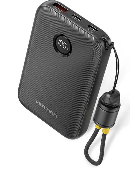 POWER BANK USB 10000MAH 22.5W/BLACK FKAB0-C VENTION