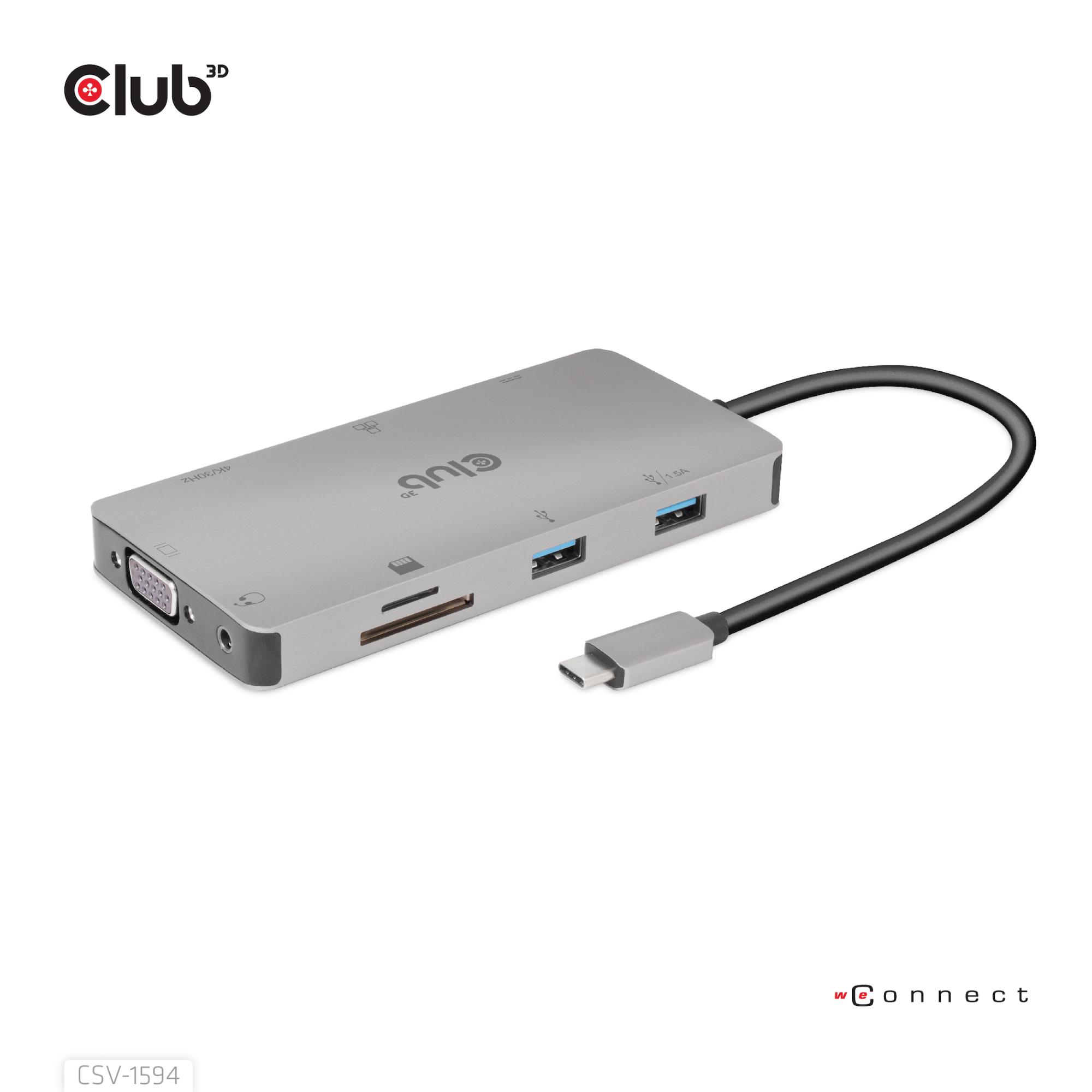 I/O HUB 9IN1 USB-C/CSV-1594 CLUB3D - Image 3