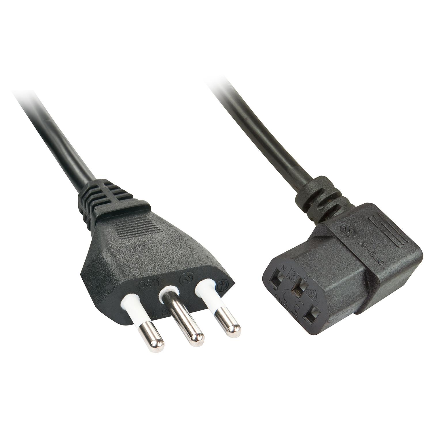 CABLE POWER IEC C13 ANGLED/2M ITALIAN 30346 LINDY - Pilt 3