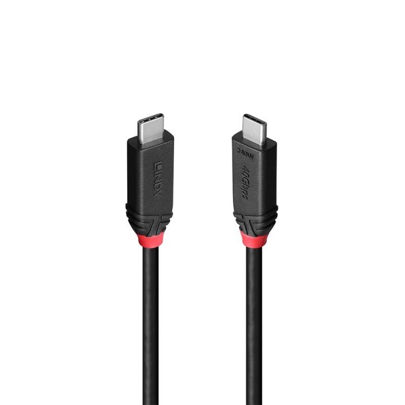 CABLE USB4 240W TYPE C 2M/BLACK LINE 37002 LINDY - Pilt 3