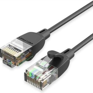 PATCH CABLE CAT.6A UTP/1.5M BLACK SLIM IBIBG VENTION