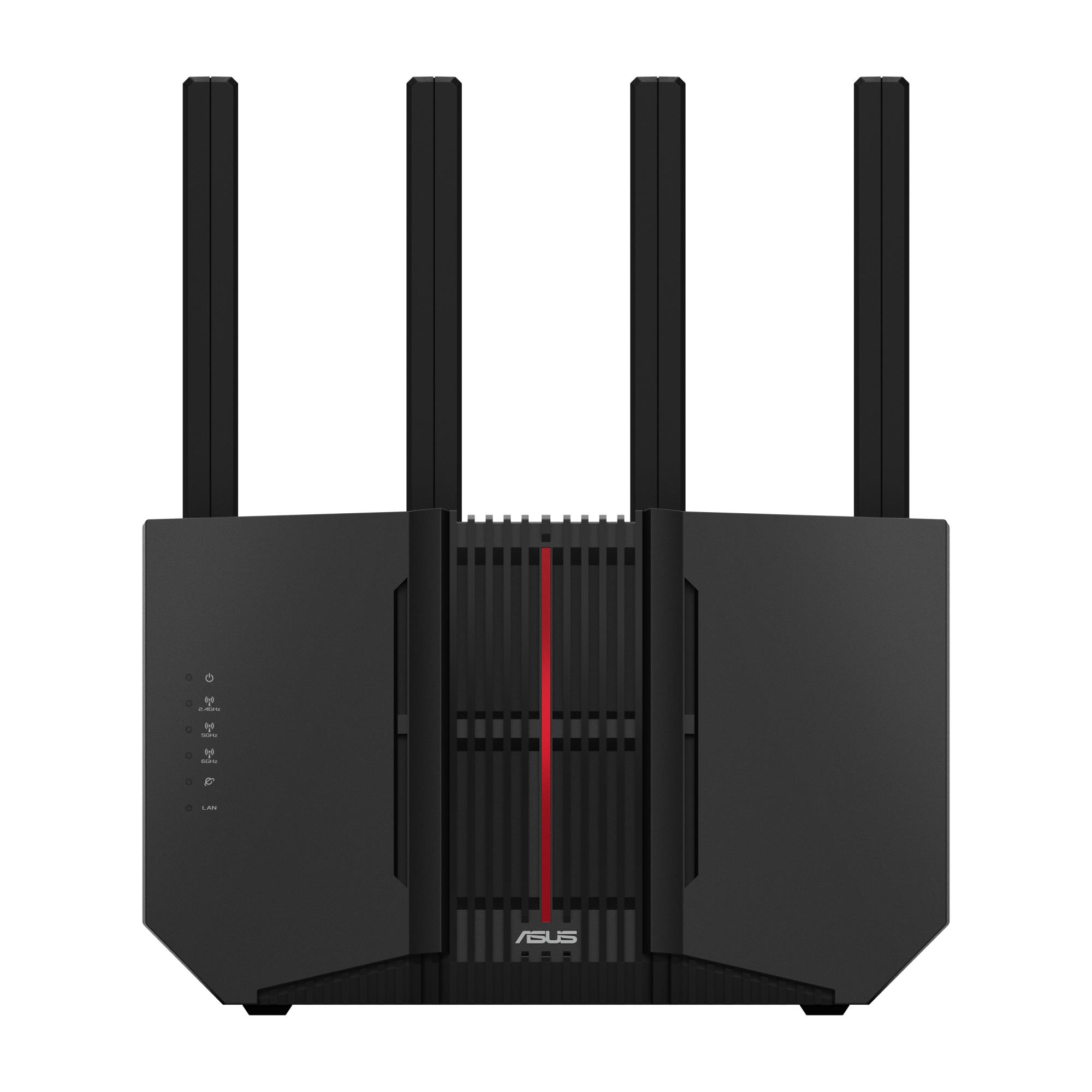 Wireless Router|ASUS|Wireless Router|9700 Mbps|IEEE 802.11a/b/g|IEEE 802.11n|IEEE 802.11ac|IEEE 802.11ax|Number of antennas 4|RT-BE92U - Pilt 3