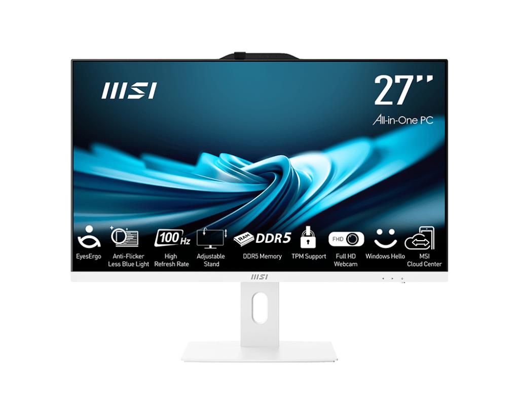 Monoblock PC|MSI|PRO|AP272P 14M|Business|All in One|CPU Intel Core i5|i5-14400|2500 MHz|Screen 27"|RAM 16GB|DDR4|3200 MHz|SSD 500GB|Graphics card Intel UHD Graphics|Integrated|Windows 11 Pro|Colour White|PROAP272P14M-1029EU