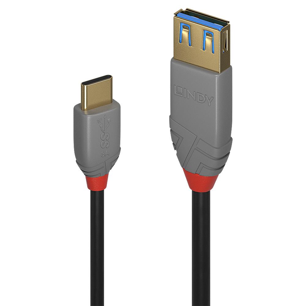 CABLE USB3.2 C-A 0.15M/ANTHRA 36895 LINDY - Pilt 3