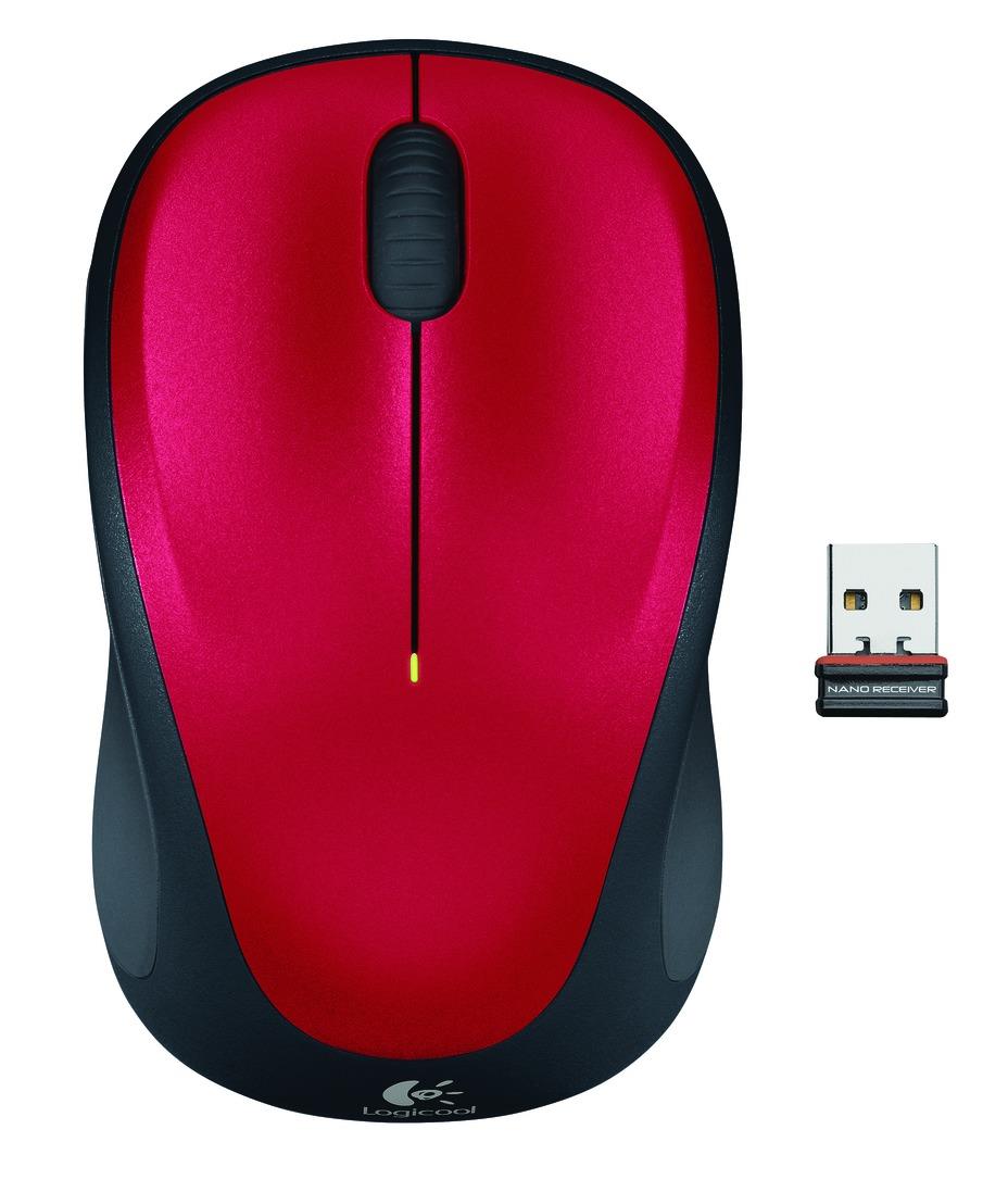 MOUSE USB OPTICAL WRL M235/RED 910-002496 LOGITECH — изображение 3