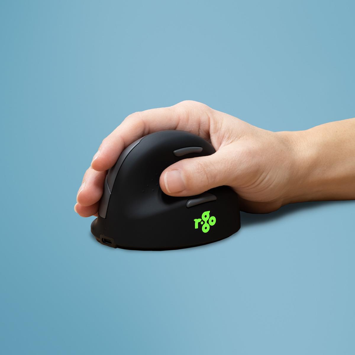 MOUSE USB OPTICAL BREAK/BLACK RGOHBRSWLBL R-GO TOOLS - Pilt 7