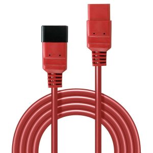 CABLE POWER IEC EXTENSION 3M/RED 30125 LINDY