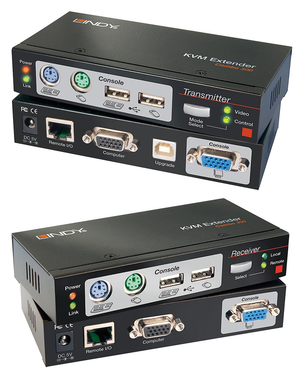 I/O KVM EXTENDER PS/2&USB 300M/39378 LINDY - Pilt 3