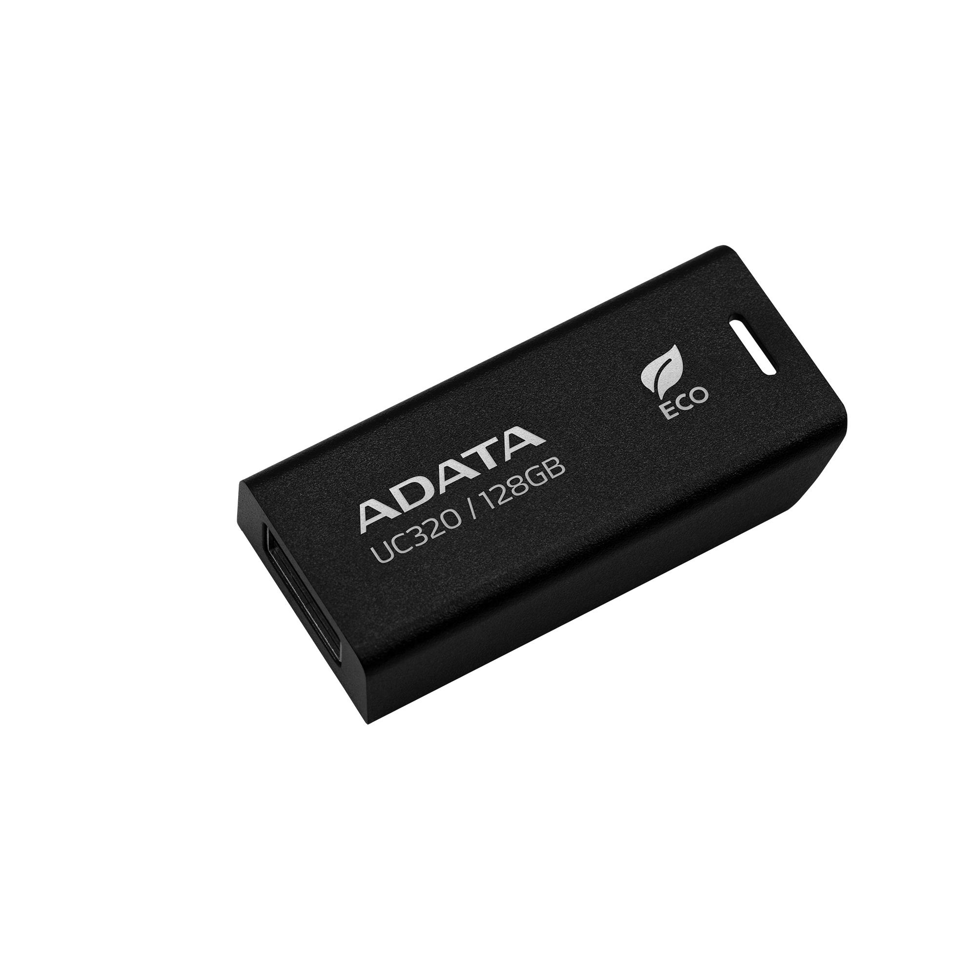 MEMORY DRIVE FLASH USB3.2 128G/BLACK UC320-128G-RBK/BK ADATA - Image 3