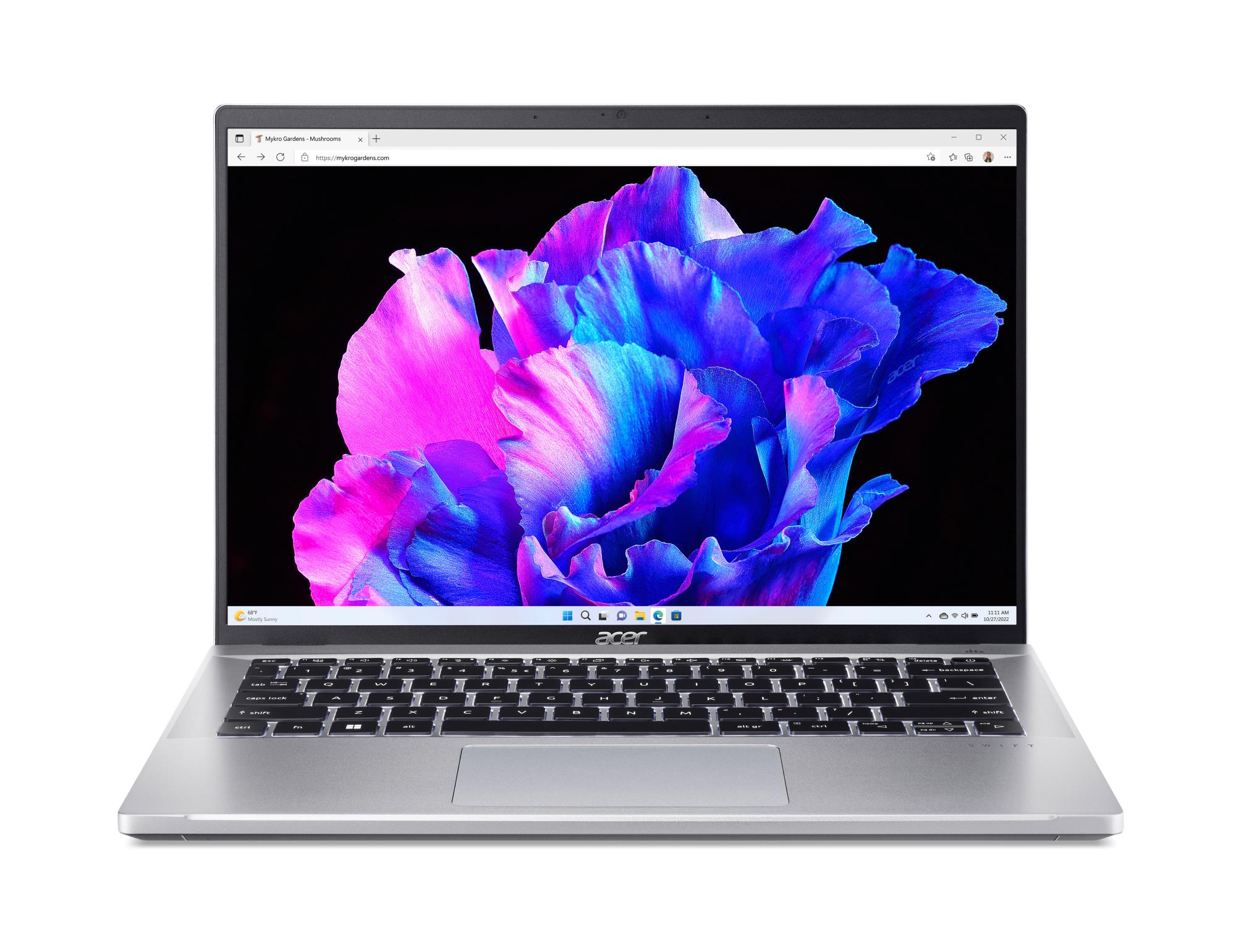 Notebook|ACER|Swift|SFG14-71-7020|CPU Core i7|i7-1355U|1700 MHz|14"|2880x1800|RAM 16GB|LPDDR5|SSD 1TB|Iris Xe Graphics|Integrated|ENG|Card Reader microSD|Windows 11 Home|Pure Silver|1.32 kg|NX.KMZEL.002