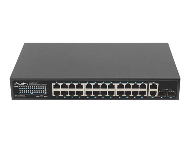 LANBERG switch PoE+ 24x 1GB 2x SFP 360W