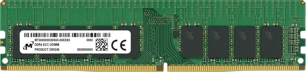 Server Memory Module|MICRON|DDR4|16GB|UDIMM/ECC|3200 MHz|CL 22|1.2 V|MTA9ASF2G72AZ-3G2R