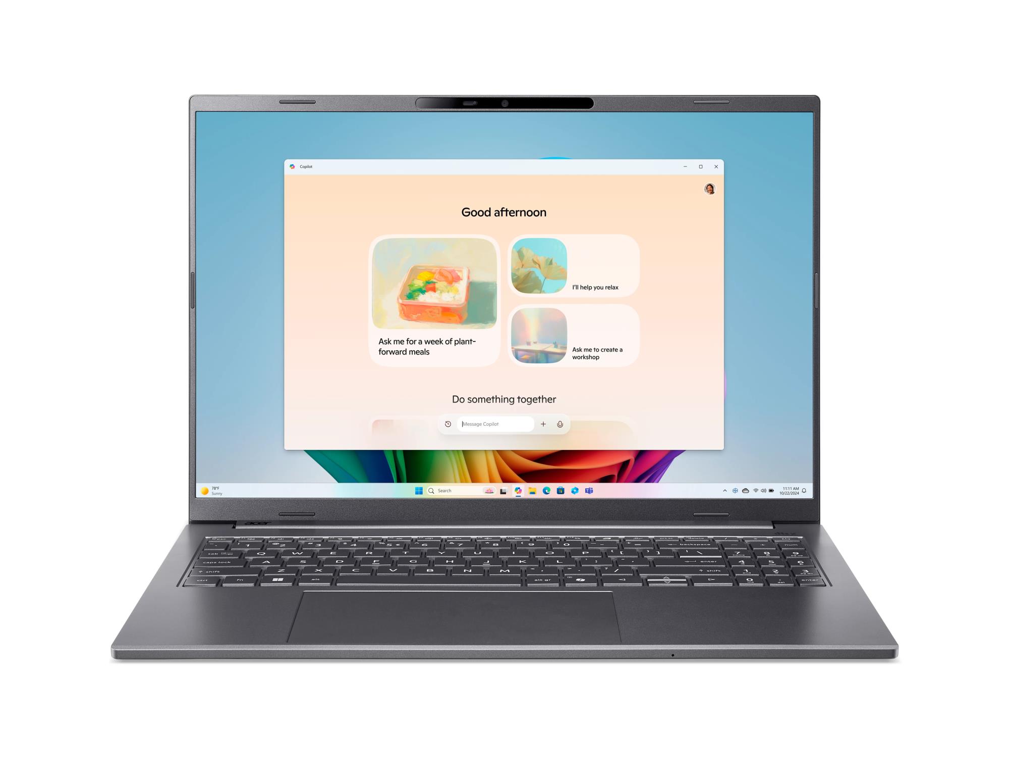 Notebook|ACER|Aspire|Aspire 16 AI|CPU Qualcomm Snapdragon|X1-26-100|3 GHz|16 "|1920 x 1200 pixels|RAM 16 GB|LPDDR5x-SDRAM|SSD 512 GB|Discrete graphics Not available|On-board graphics Yes|Numeric keypad Yes|OS installed Windows 11 Home|Colour Grey|Weight 1.55 kg|NX.JLNEL.001 - Pilt 3