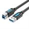 CABLE USB3.0 MALE TO MALE/3M BLACK COOBI VENTION - Pilt 4