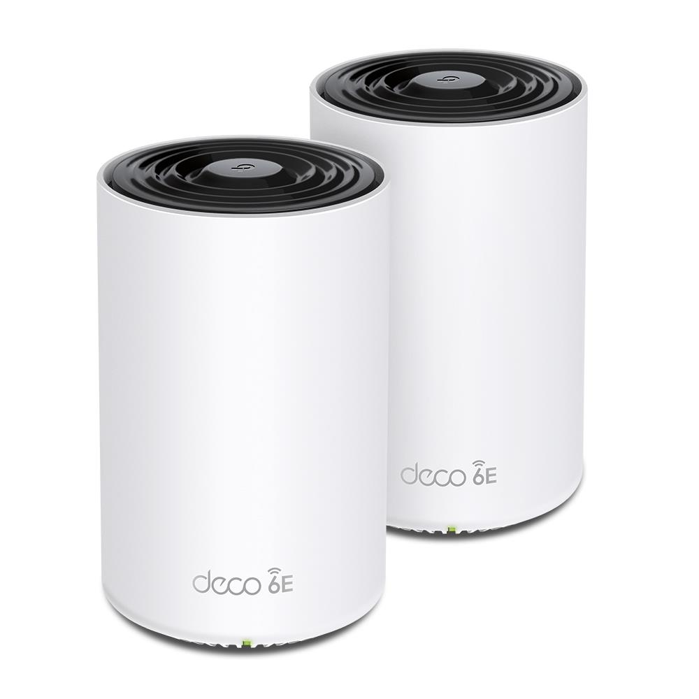 Wireless Router|TP-LINK|Wireless Access Point / Router|2-pack|5400 Mbps|Mesh|Wi-Fi 6e|2x10/100/1000M|1x2.5GbE|LAN WAN ports 3|Number of antennas 4|DECOXE75PRO(2-PACK)