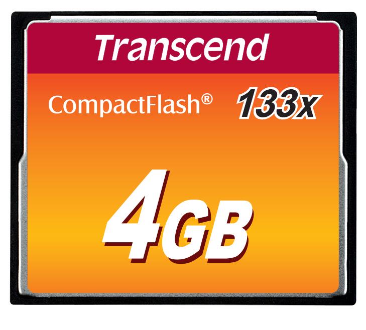 MEMORY COMPACT FLASH 4GB/SLC TS4GCF133 TRANSCEND