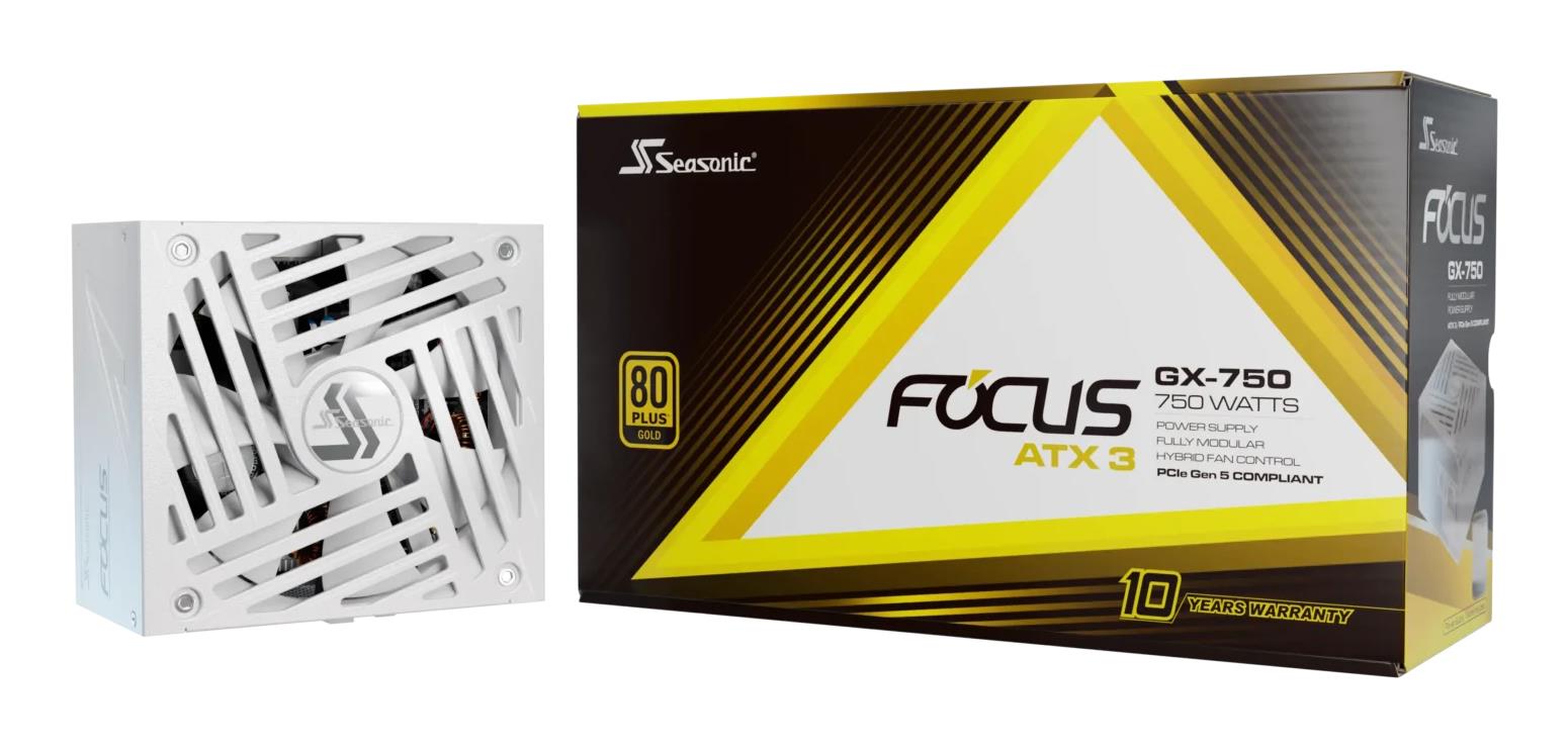 Power Supply|SEASONIC|FOCUS GX White ATX 3 (2024)|750 Watts|Efficiency 80 PLUS GOLD|MTBF 100000 hours|FOCUS-GX-750-V4-WHITE