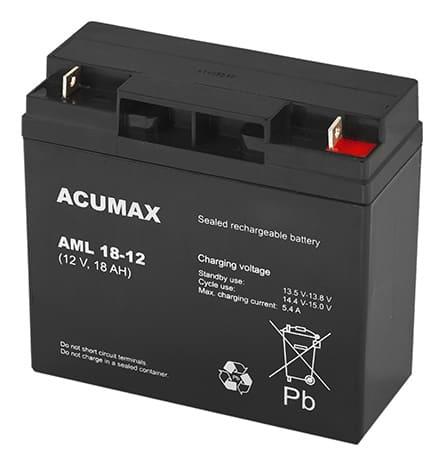 BATTERY 12V 18AH VRLA/AM18-12 ACUMAX EMU - Pilt 3