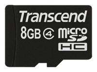 MEMORY MICRO SDHC 8GB/CLASS4 TS8GUSDC4 TRANSCEND