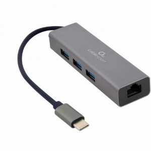I/O ADAPTER USB-C TO LAN RJ45/USB HUB A-CMU3-LAN-01 GEMBIRD