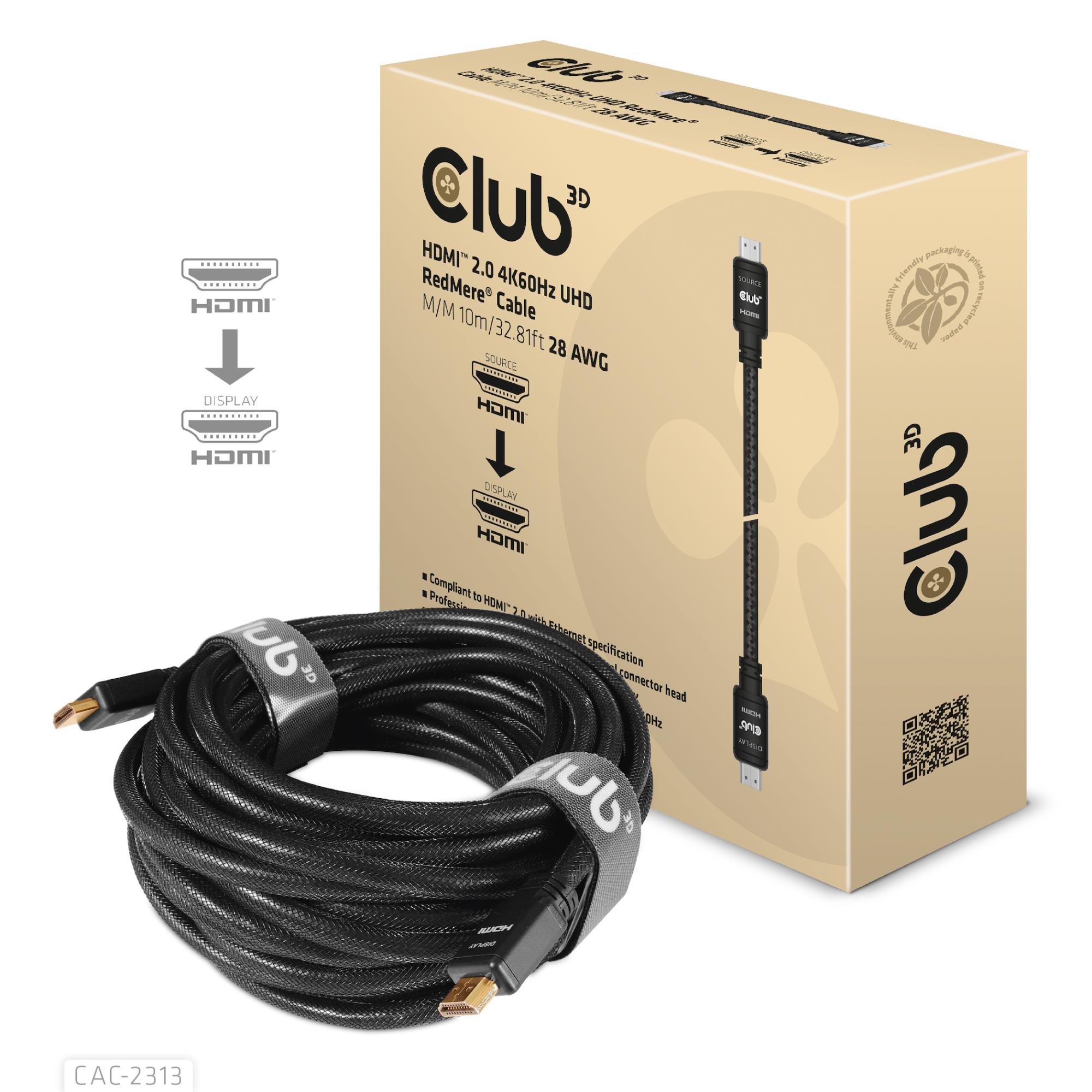 CABLE HDMI TO HDMI 10M/M/M CAC-2313 CLUB3D - Pilt 5
