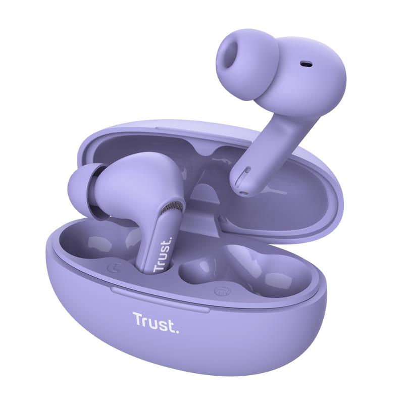 HEADSET EARBUDS YAVI BT ENC/PURPLE 25297 TRUST — изображение 3
