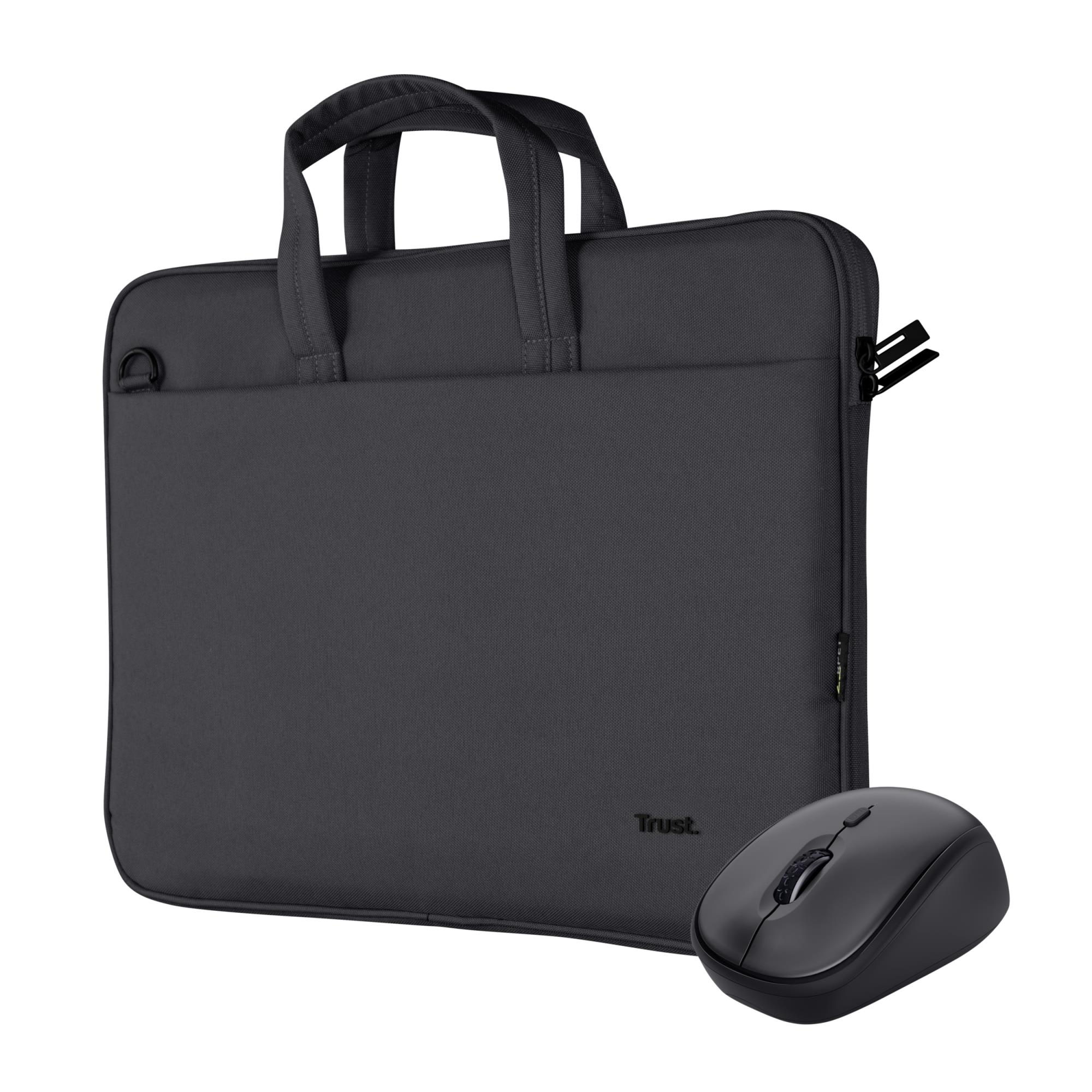 NB CASE BOLOGNA 16" +MOUSE SET/BLACK 24988 TRUST — изображение 3
