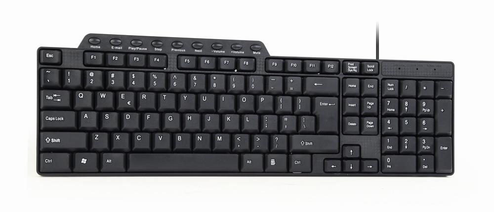 KEYBOARD MULTIMEDIA USB ENG/BLACK KB-UM-104 GEMBIRD