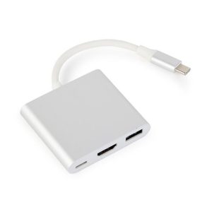 I/O ADAPTER USB-C TO HDMI/USB3/USB-C A-CM-HDMIF-02-SV GEMBIRD