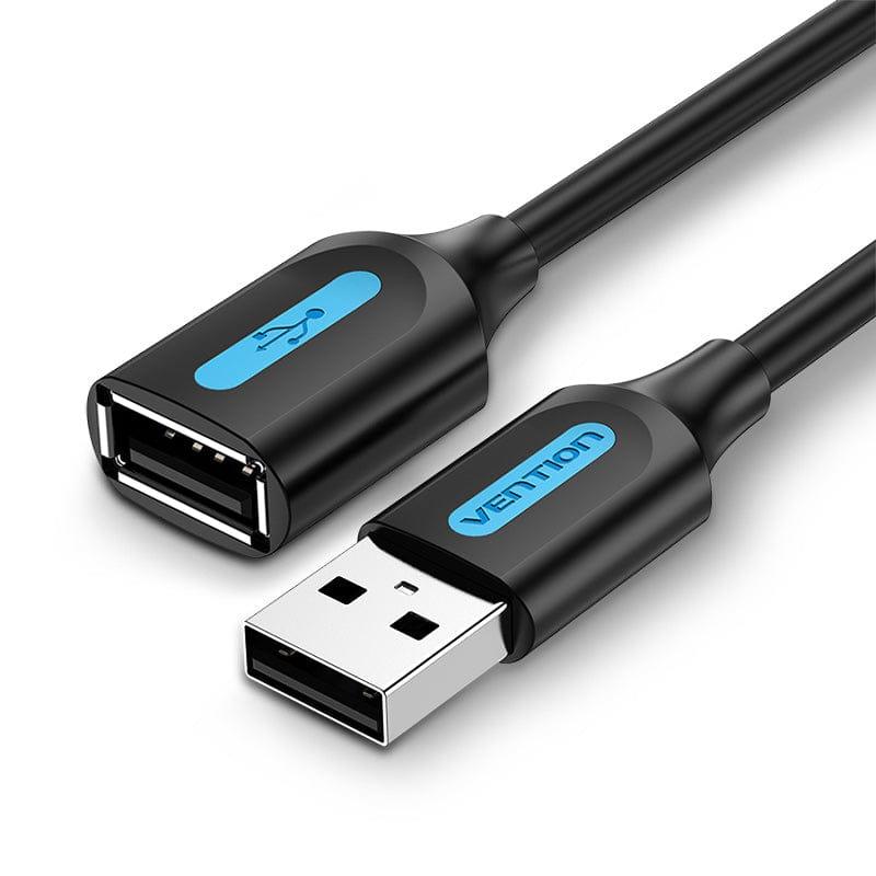 CABLE USB2.0 MALE TO FEMALE/2M BLACK CBIBH VENTION — изображение 3