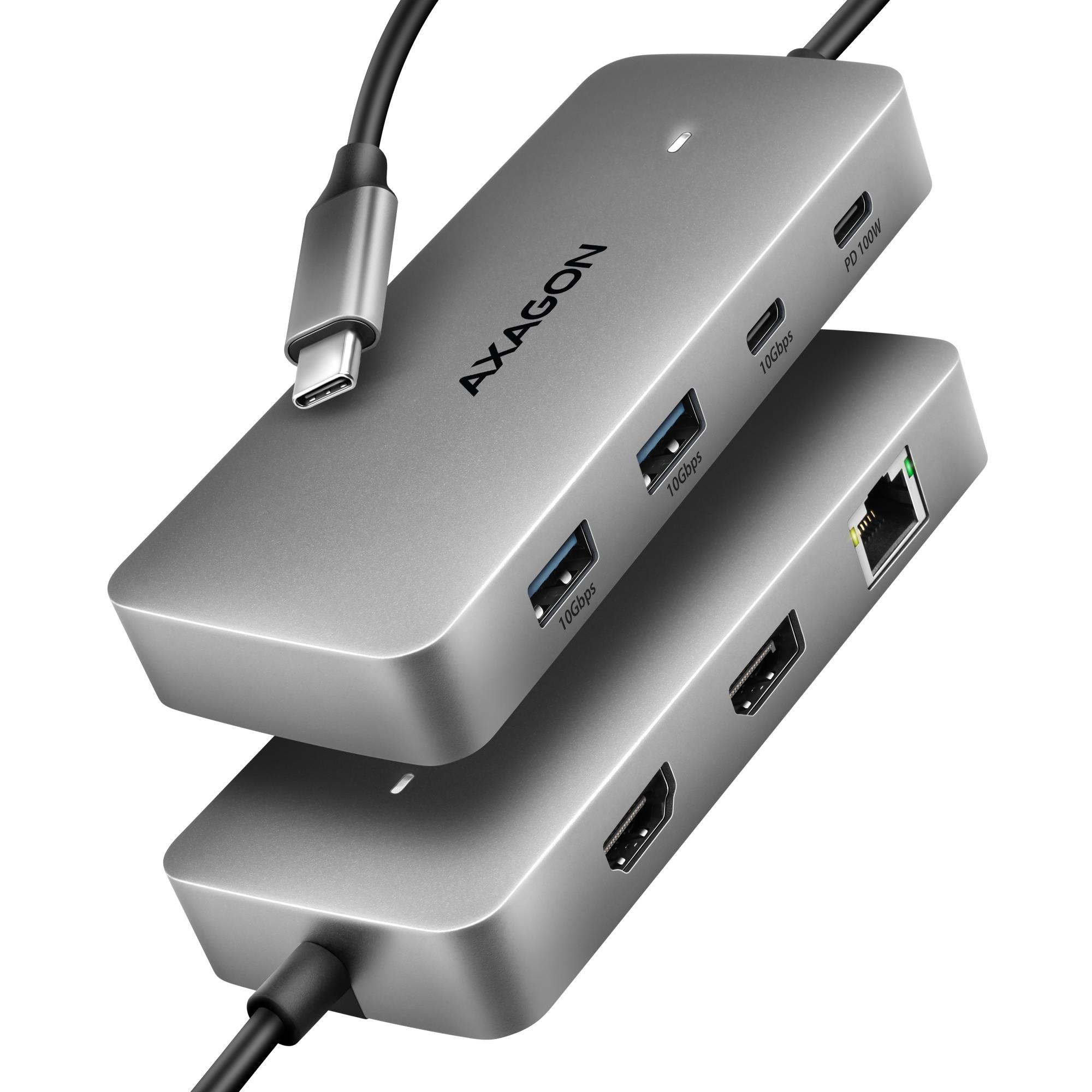 I/O HUB USB-C 3P HDMI DP/0.15M HMC-CUB83X2 AXAGON - Pilt 3