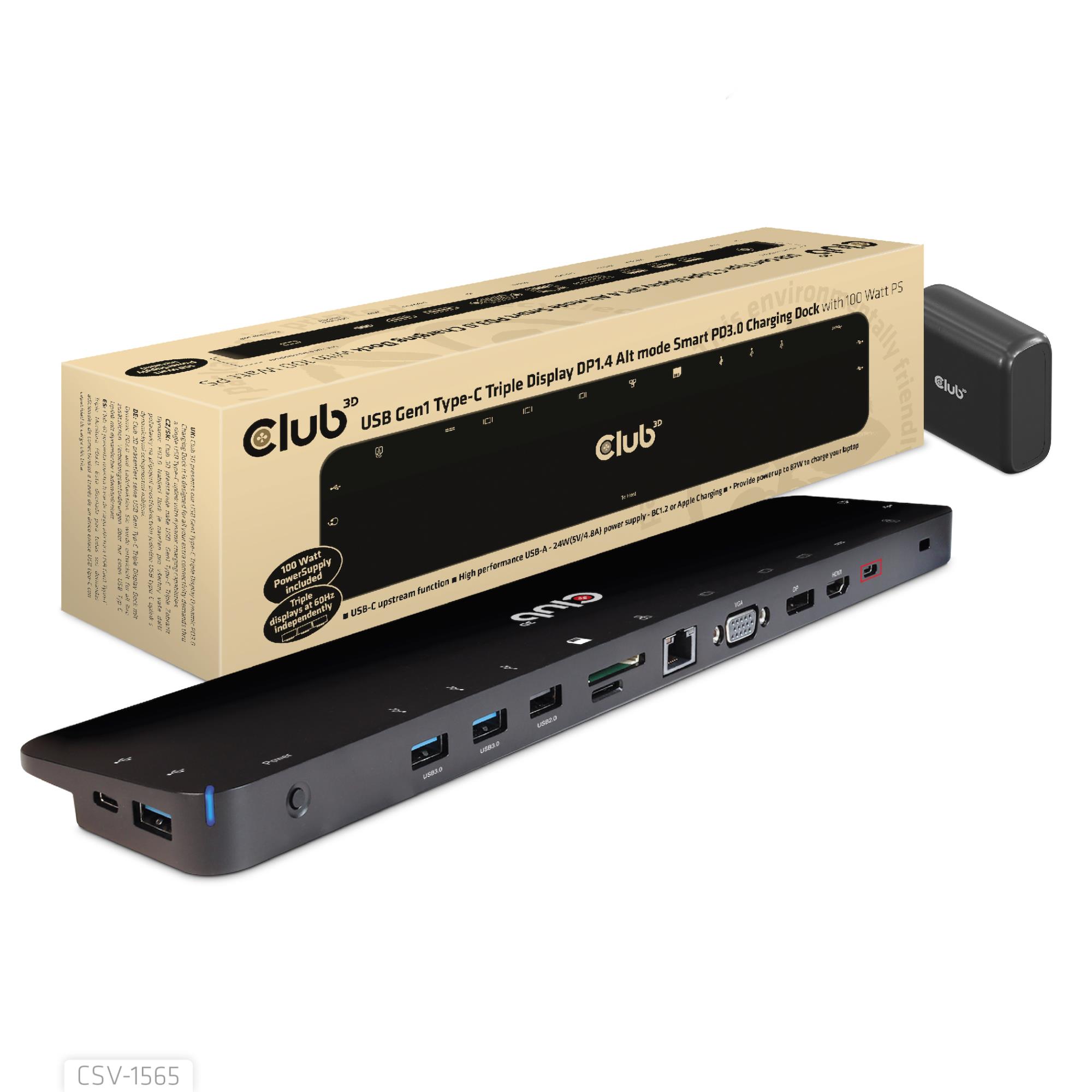 NB ACC DOCKING STATION/USB-C 100W CSV-1565 CLUB3D - Pilt 5