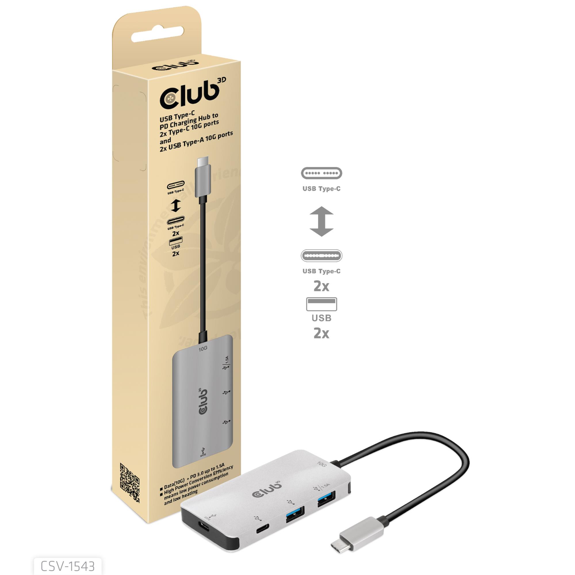 I/O HUB USB-C PD CHARGING/CSV-1543 CLUB3D — изображение 3
