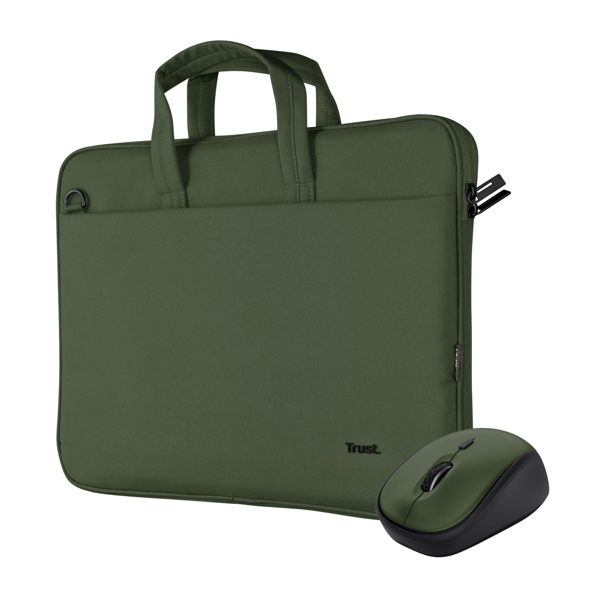NB CASE BOLOGNA 16" +MOUSE SET/GREEN 24989 TRUST - Pilt 3