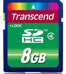 MEMORY SDHC 8GB/CLASS4 TS8GSDHC4 TRANSCEND