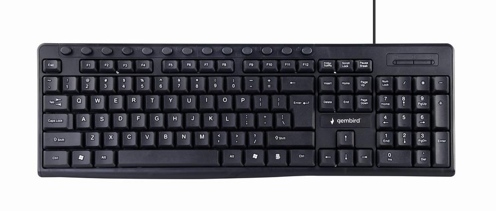 KEYBOARD MULTIMEDIA USB ENG/BLACK KB-UM-107 GEMBIRD