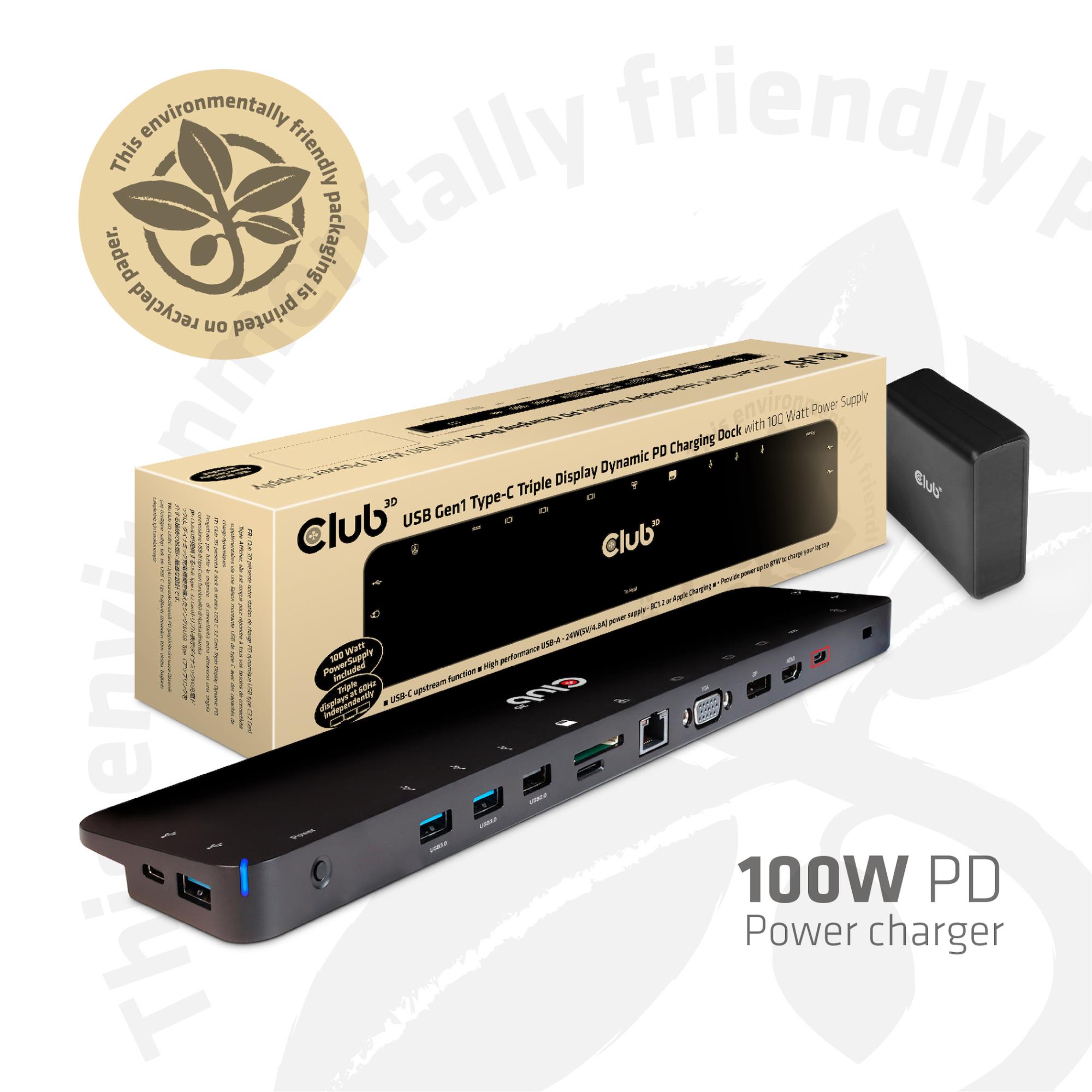 NB ACC DOCKING STATION/USB-C 100W CSV-1564W100 CLUB3D - Pilt 9