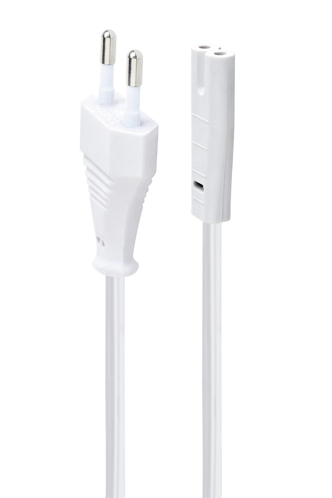 CABLE POWER EU 1.8M/WHITE PC-184/2-W GEMBIRD - Pilt 3