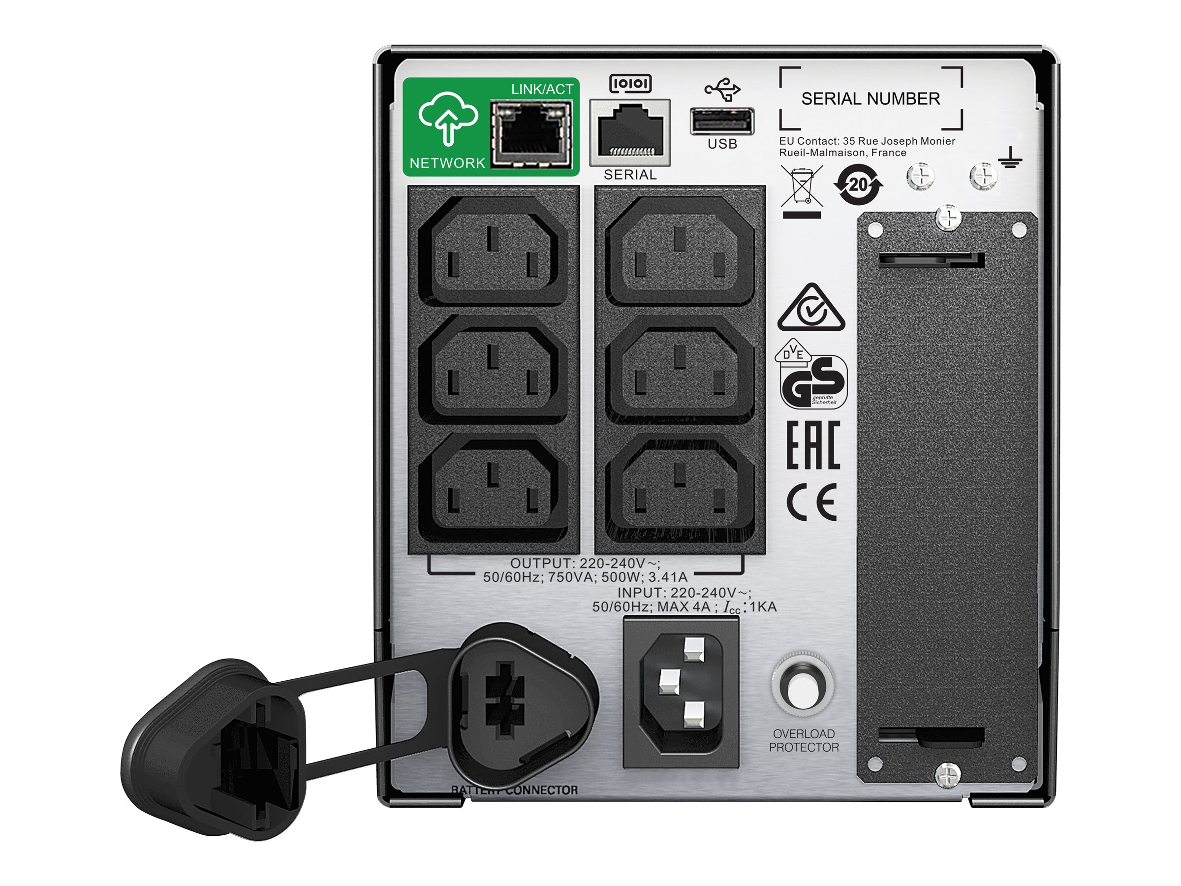 APC Smart-UPS 750VA LCD 230V Tower Smar - Pilt 7