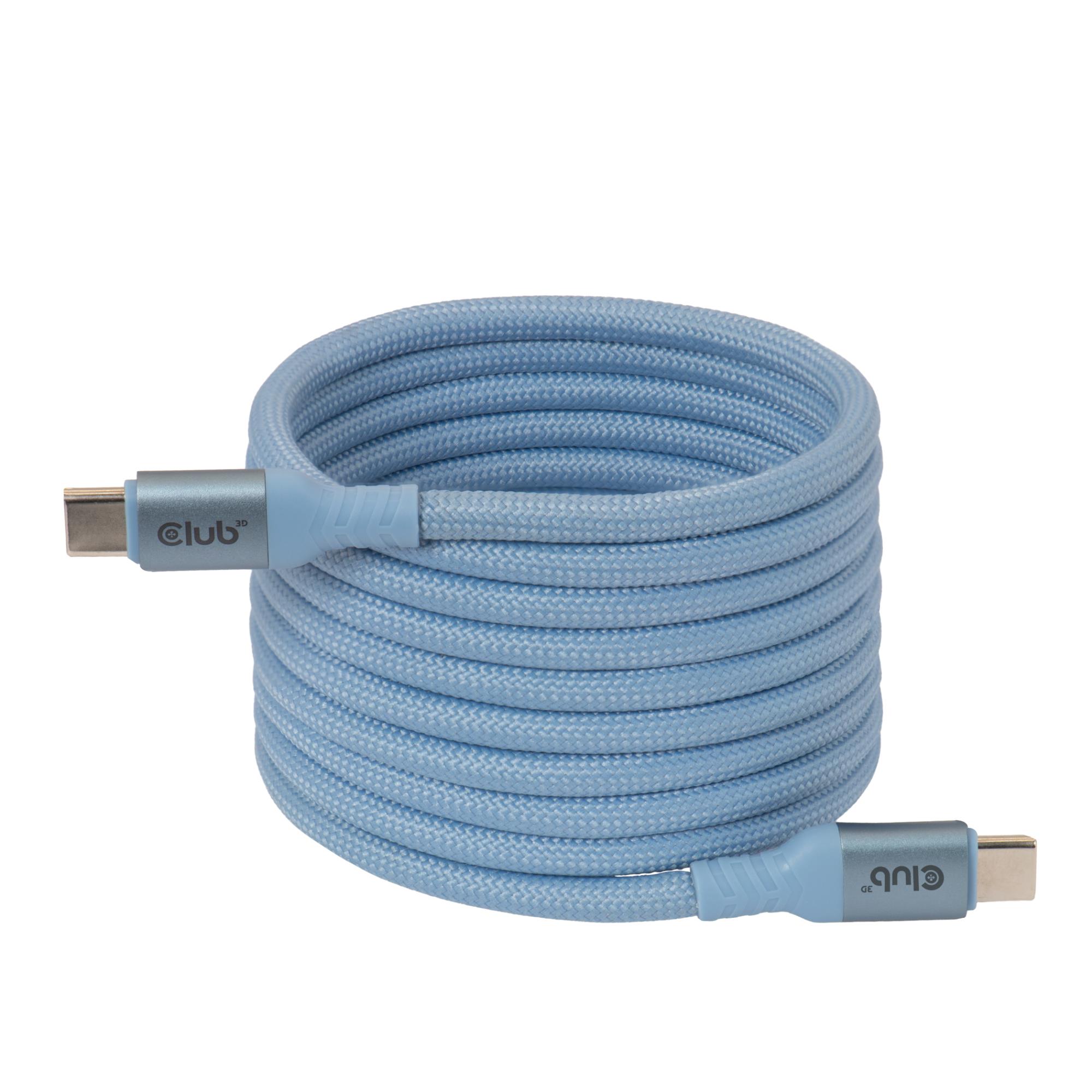 CABLE USB-C TO USB-C 2M/MAGNETIC BLUE CAC-3030 CLUB3D - Image 3