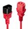 CABLE POWER IEC EXTENSION 0.5M/RED 30476 LINDY - Image 2