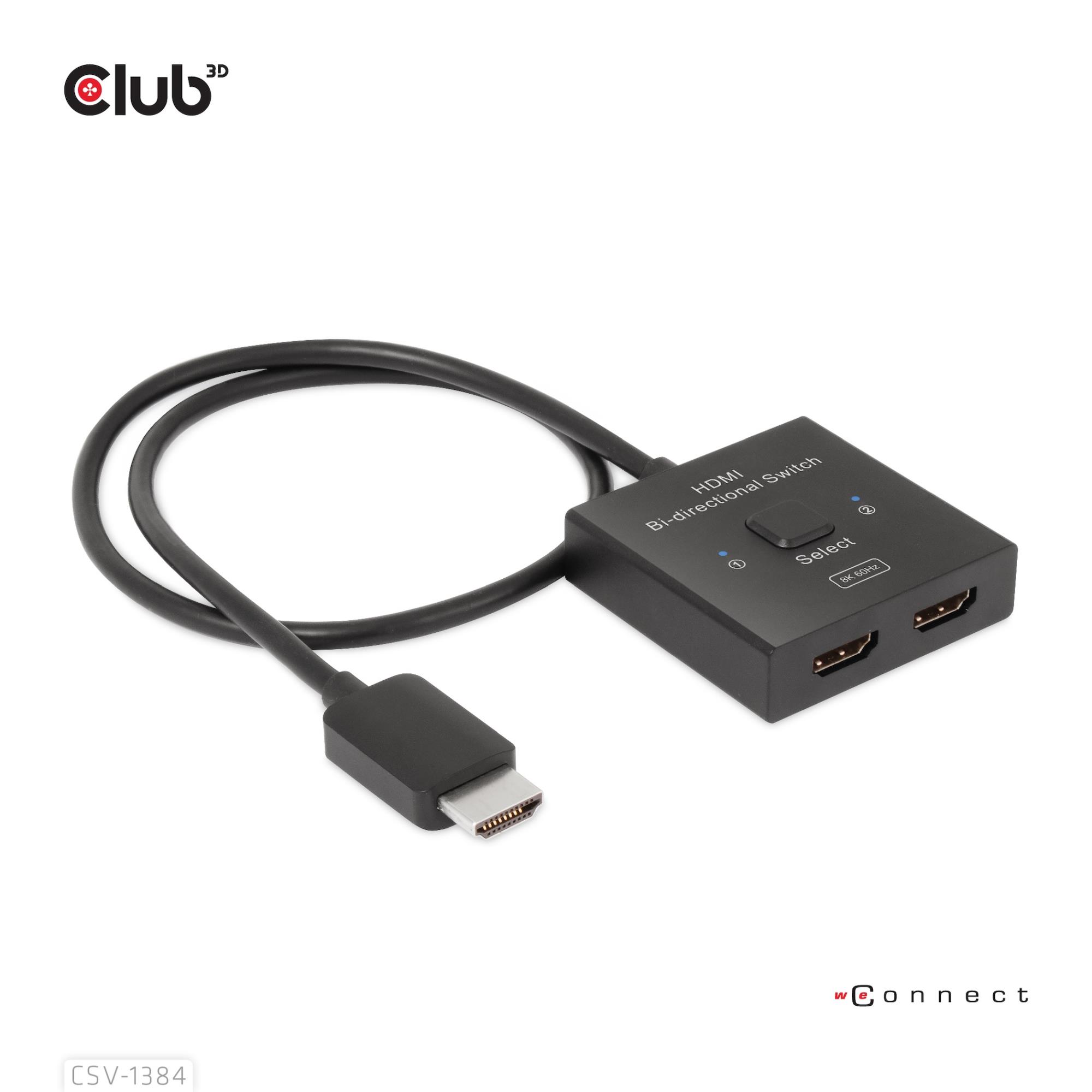 VIDEO SWITCH HDMI 2PORT/CSV-1384 CLUB3D - Pilt 3
