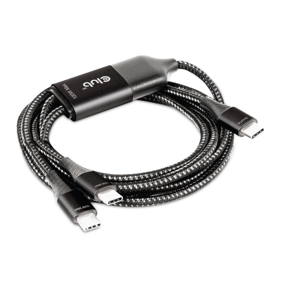 CABLE USB-C TO 2XUSB-C 1.83M/M/M CAC-1527 CLUB3D — изображение 3