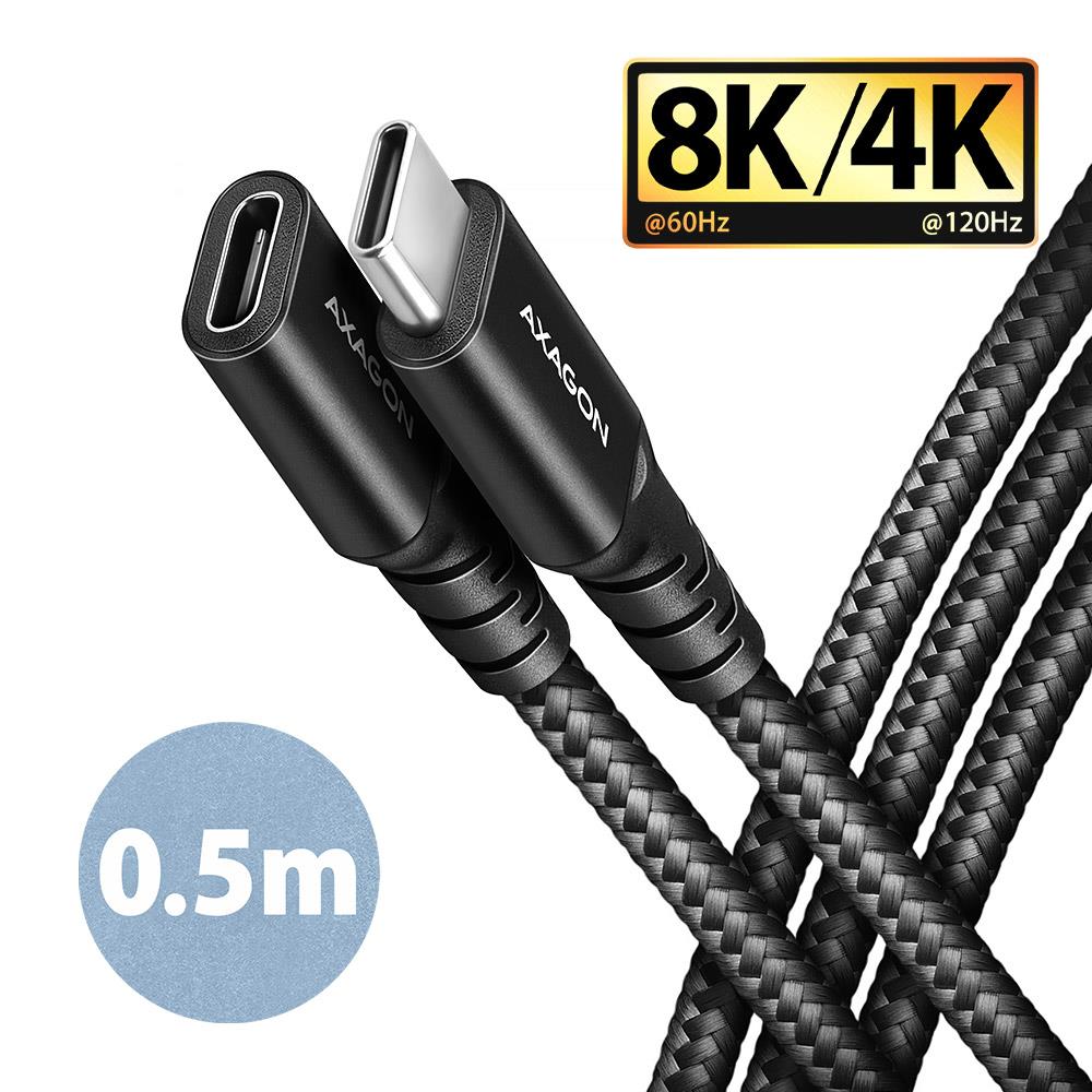 CABLE USB-C EXTENSION 0.5M/BLACK BUCM32-CF05AB AXAGON — изображение 3