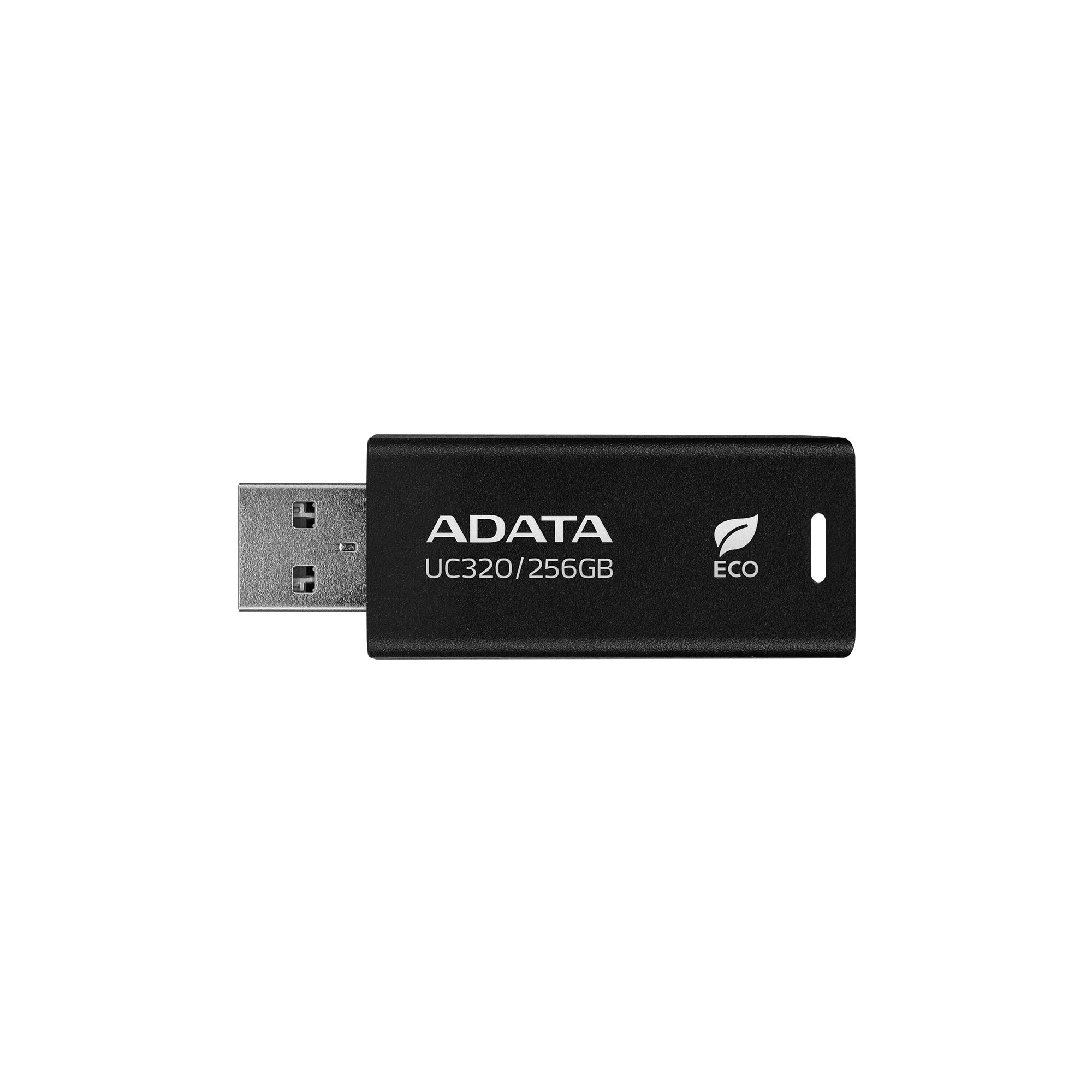 MEMORY DRIVE FLASH USB3.2 256G/BLACK UC320-256G-RBK/BK ADATA - Pilt 3