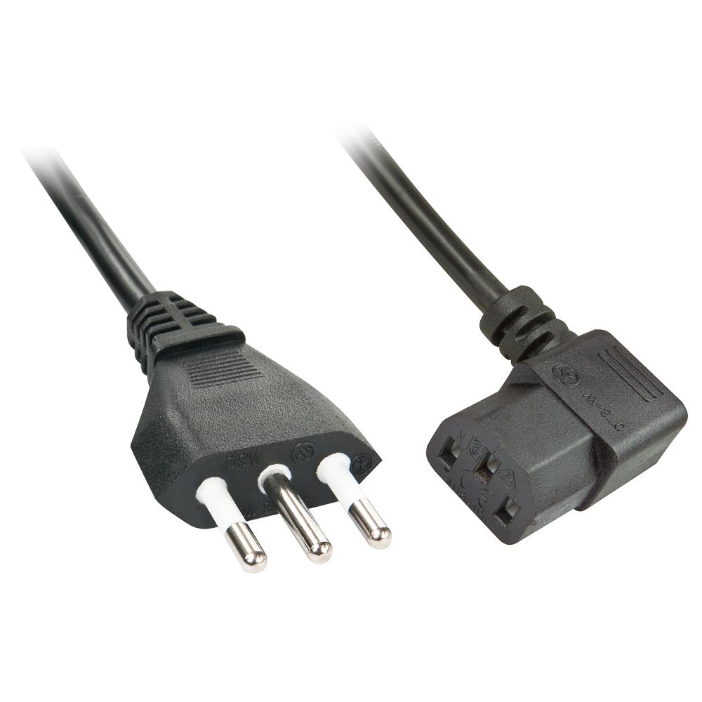 CABLE POWER IEC C13 ANGLED/2M ITALIAN 30346 LINDY