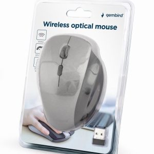 MOUSE USB OPTICAL WRL BLACK/SP. GREY MUSW-6B-02-BG GEMBIRD