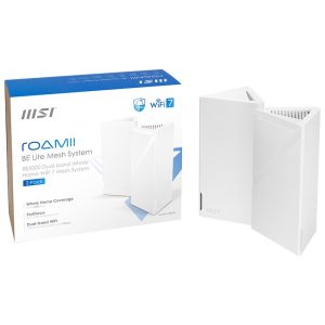 Wireless Router|MSI|2-pack|5000 Mbps|Mesh|Wi-Fi 5|Wi-Fi 6|Wi-Fi 7|IEEE 802.11a|IEEE 802.11b|IEEE 802.11g|MRBE50-2PK